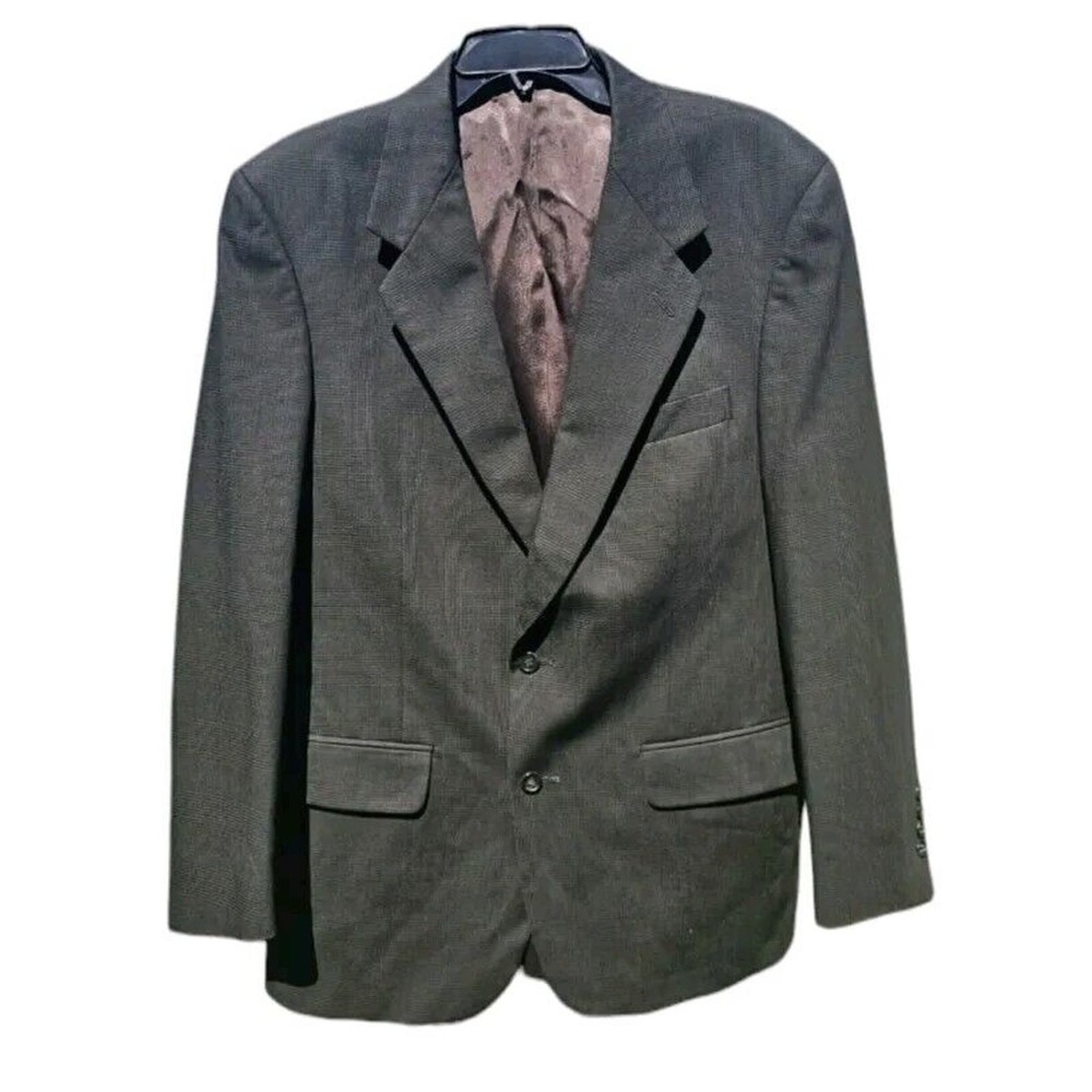Burberrys Blazer Sport Coat Jacket Glen Check Wool Brown Black No Size Tag 42 - Picture 4 of 16